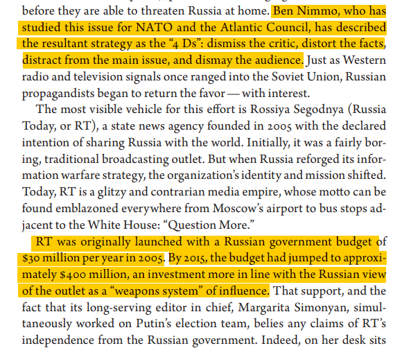 Today, Russia has a very strong propaganda channels and websites in the form of RT and Sputnik that presents its one-sided narrative to the world. In this age of information warfare, such networks have not only become a necessity, but are also giving nations an advantage.17/n