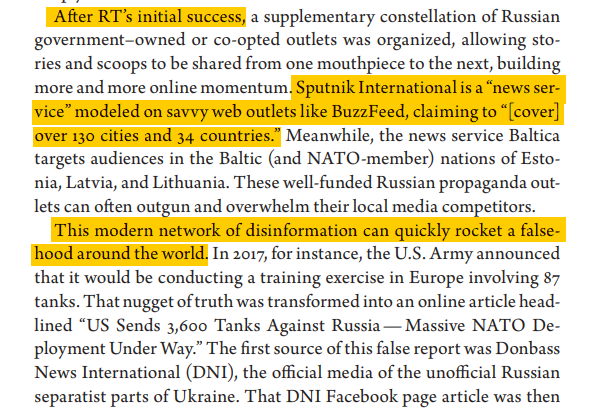 Today, Russia has a very strong propaganda channels and websites in the form of RT and Sputnik that presents its one-sided narrative to the world. In this age of information warfare, such networks have not only become a necessity, but are also giving nations an advantage.17/n