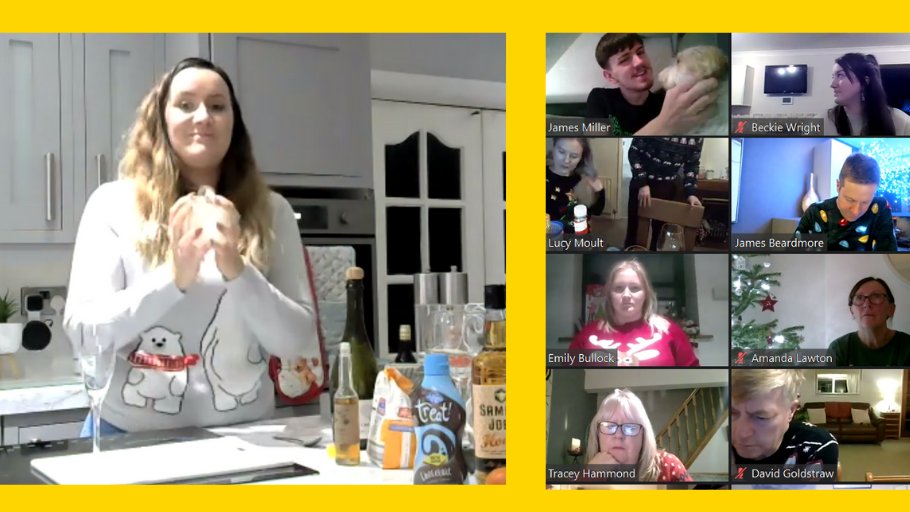 DJHAdvisers's tweet photo. We’re going all out for the MC Virtual Christmas! Last night we enjoyed Jingle Bells Bingo whilst sporting our Christmas Jumpers in aid of @DonnaLouiseUK. We raised a total of £110. We washed it all down with festive cocktails created from a masterclass with @mintcocktailco. https://t.co/ANo6KQ21LP