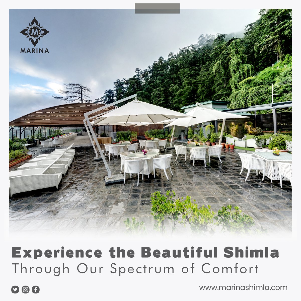 Experience the Beautiful Shimla Through our Spectrum of Comfort!
Book your stay right now & get up to 45% off*.
Visit marinashimla.com
*Offer valid till 20th Dec 2020
#luxurioustravel #luxuriousroom #bookyourroom #amazingview #himachal #himachalpradeshtourism #marinashimla