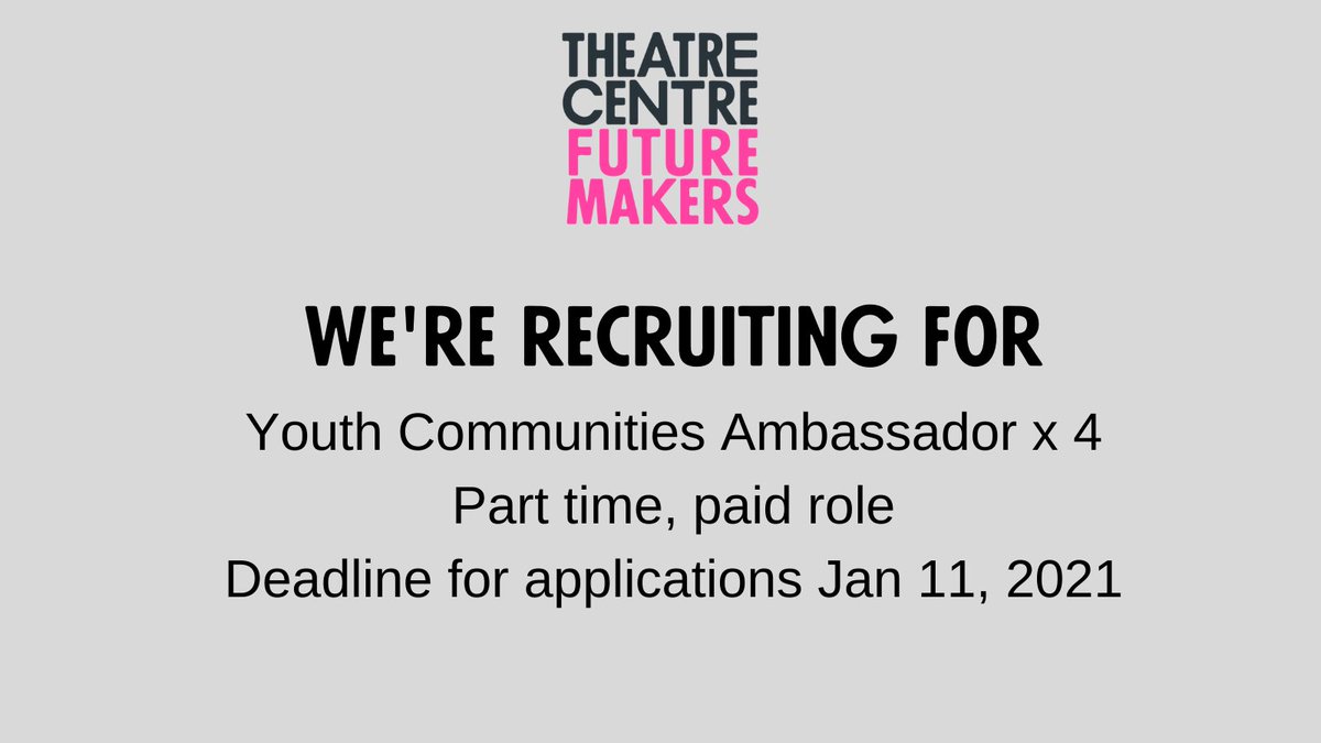 WhtNxtLewisham's tweet photo. Calling young people based in Lewisham! Our friends @TCLive are looking for 4 Youth Communities Ambassadors to join their team to work on #FutureMakers, a year-round programme of creative activities for young people in Lewisham.  

Find out more: https://t.co/C87rHZqA2A https://t.co/53t6H4mMBt