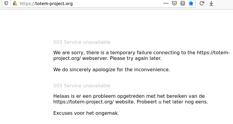 totemmooc's tweet image. 💥 Service down 💥

Our hosting partner @greenhost is sustaining a #DDoS attack, a type of digital attack that can shut down a server. All of our services are therefore not accessible until furhter notice.

Sorry for the inconvenience