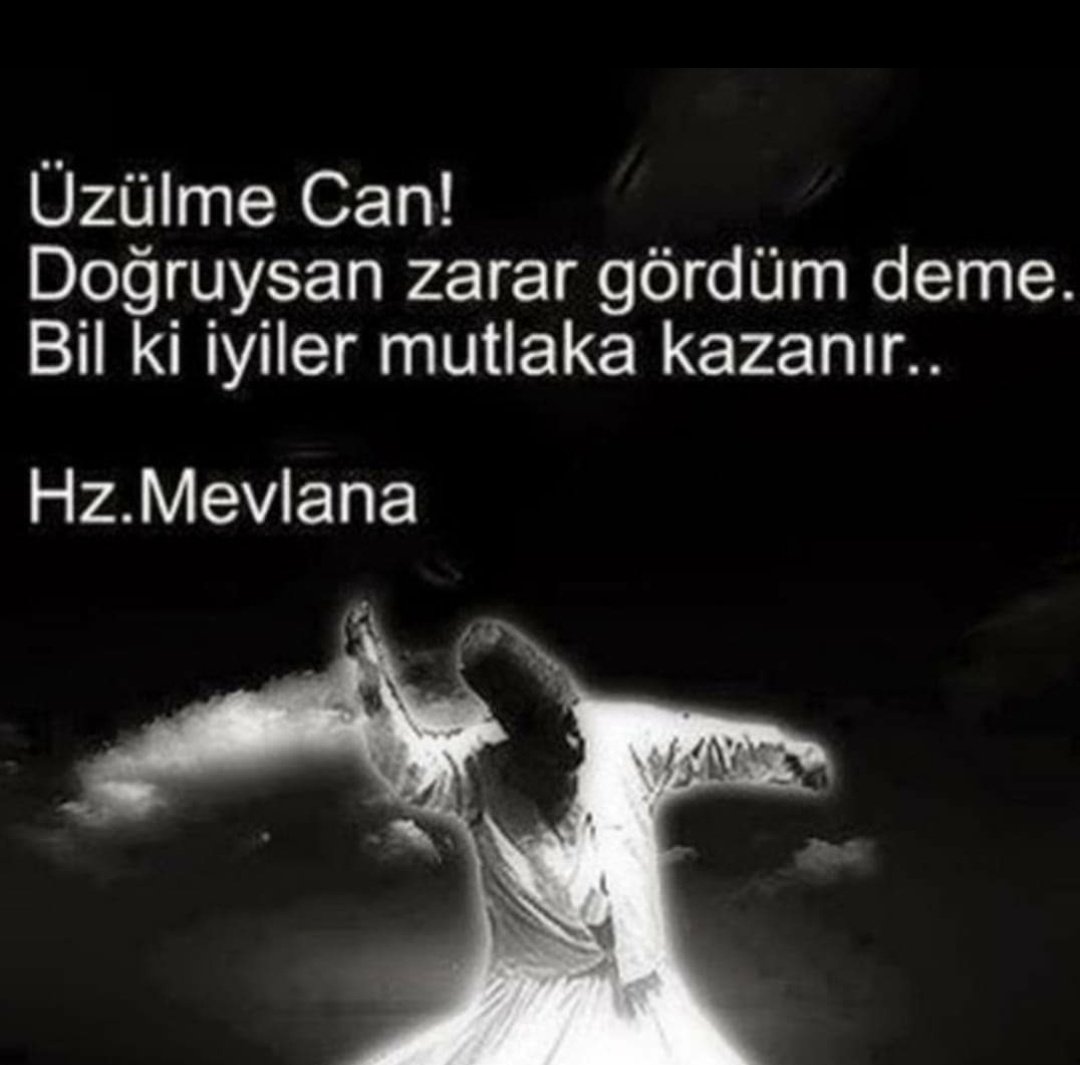 "Bil ki iyiler mutlaka kazanır."

"Küsmek ve darılmak için bahaneler aramak yerine, sevmek ve sevilmek için çareler arayın" 

Vuslatının 747. yıl dönümünde Hz. Mevlâna’yı rahmetle, minnetle anıyoruz.

#ŞebiArus 
#Mevlana 
#mevlanahaftası
