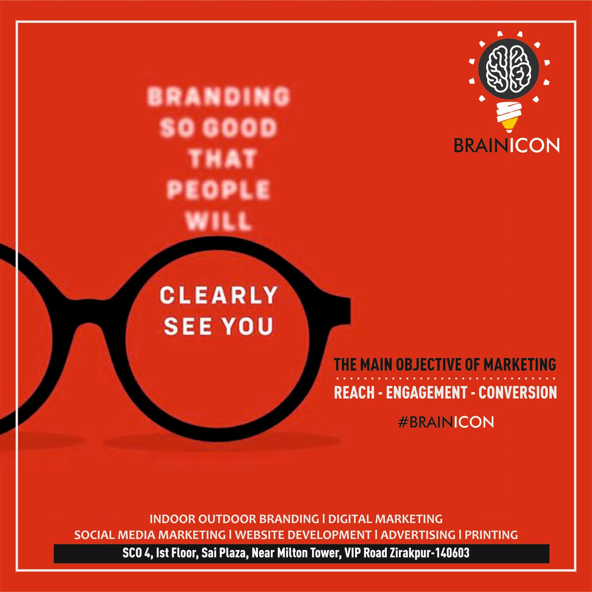 BrainiconAdv's tweet photo. THE MAIN OBJECTIVE OF MARKETING
REACH - ENGAGEMENT - CONVERSION #digitalmarketing #Facebook #Instagram #pintrest #advertising #brandingstrategy #zirakpur #Buildersinzirakpur #realestateinzirakpur #brainicon #socialmediamarketing #tricityadvertising https://t.co/4EQe1MdfhW