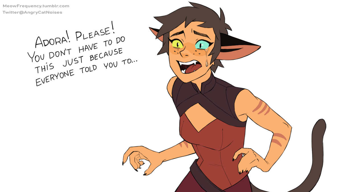 AngryCatNoises's tweet photo. Hello World! I've been studying this AWESOME show's style for a while and now I feel like the time has come to put it to use >=3
#shera #adora #catra #catradora #Rammeow #fanart #firsttweet https://t.co/Mdltj7a5uR