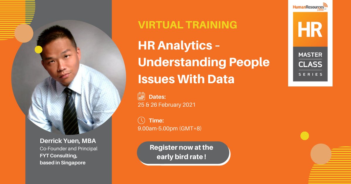 Mag_HR's tweet photo. To cater for HR professionals without a strong foundation in HR analytics, we have put together a two-day #virtual #HRmasterclass designed to provide a broad yet comprehensive overview of the whole HR Analytics spectrum, coming up in February 2021.

🔗https://t.co/x9fUUzdxBD https://t.co/O2ZTdoBsAU