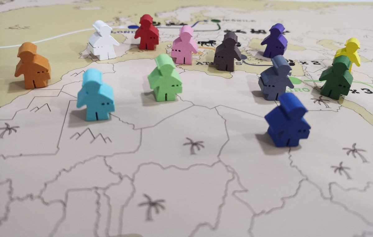 Sooooo Cute. Meeples traveling the world😍🌹🥰
 #meeples #gameboard #bgg #boardgame #gameboard #manufacturing