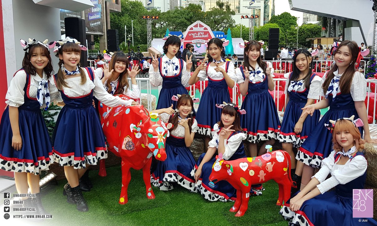 bnk48official's tweet photo. มามา...ลานมิลค์แลนด์ กัน ~  🐄💕
พูดคุยกันที่แท็ก #มามาลานมิลค์แลนด์ 

#BNK48 #MilklandxBNK48 https://t.co/cGMzzGjrAt