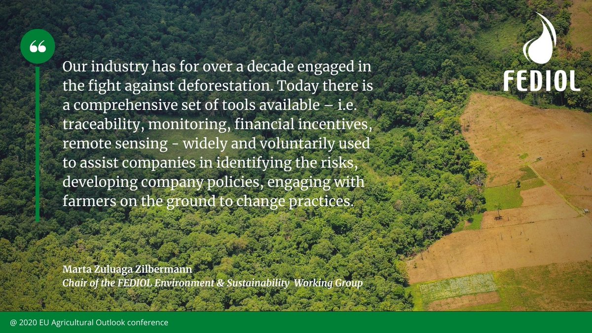 We are supportive of an 🇪🇺 policy based on public and private partnership, on mandatory and voluntary actions. 👉A smart mix of measures 👈

#AgriOutlook #deforestation