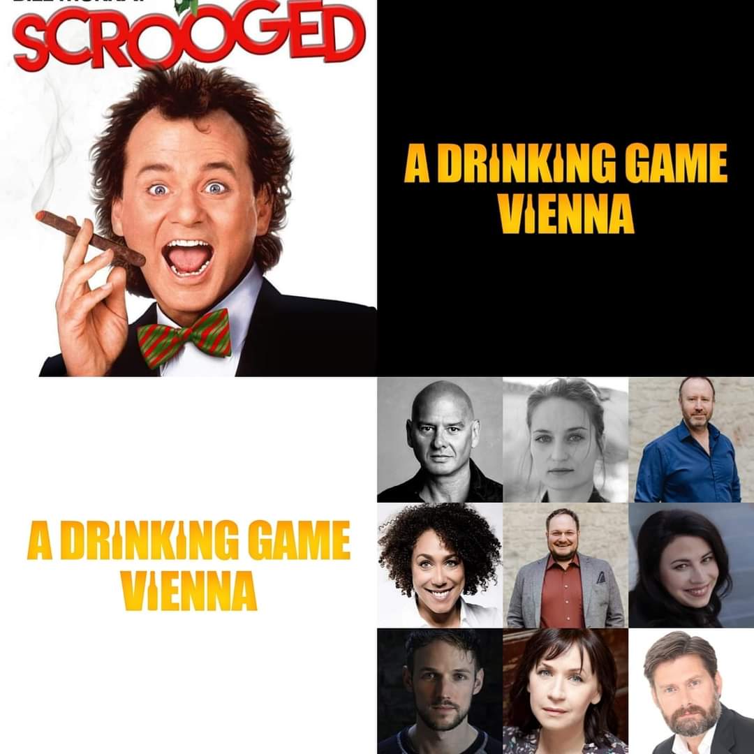 ADGVienna's tweet photo. This Saturday, December 19th, we are back! @ADGVienna presents an intoxicating virtual performance of Scrooged! 20:00 CET, on our website: https://t.co/5vRi9J47au
You'll laugh, you'll cry. You might get drunk (up to you), but our actors definitely will! 
#Vienna #Scrooged #comedy https://t.co/ss1tTYhI7z