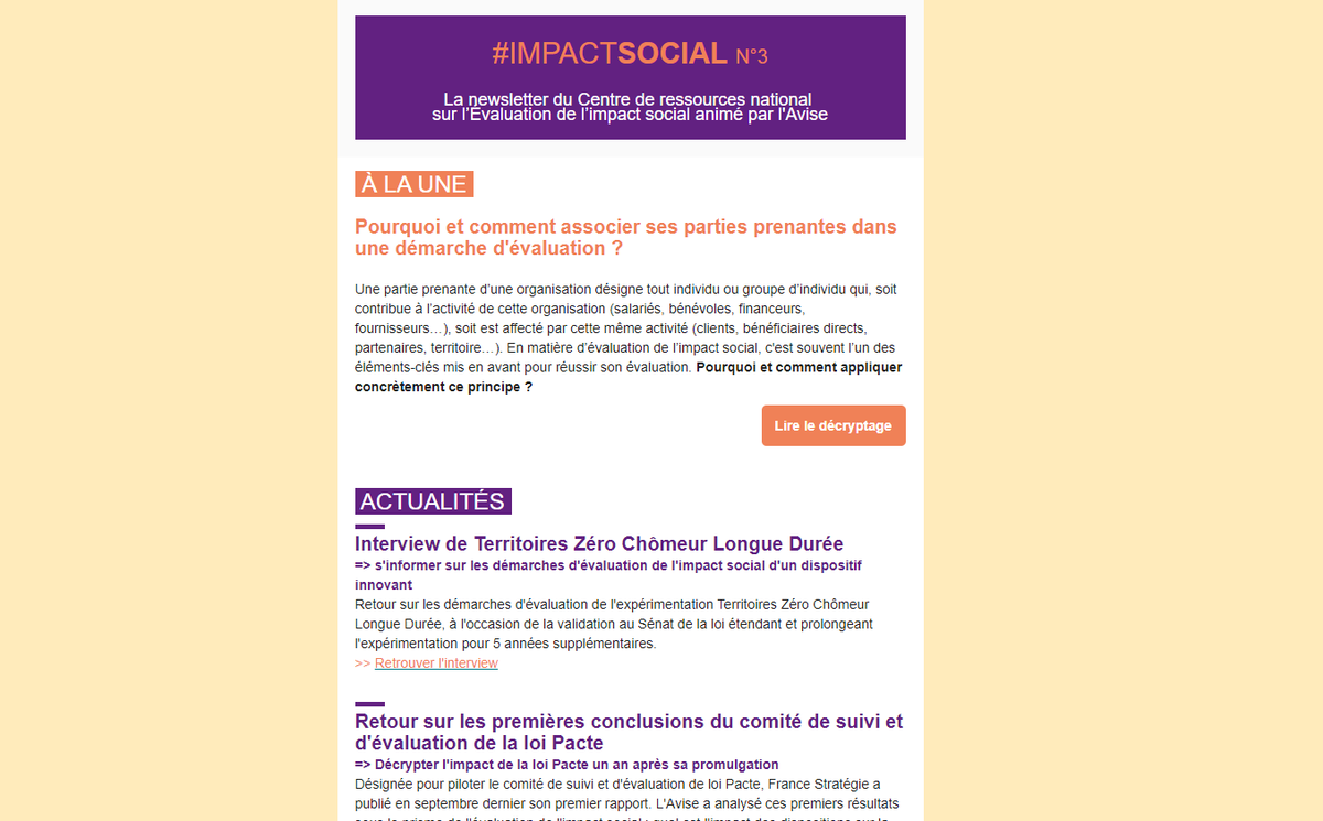 avise_org's tweet photo. 📣Vous n'êtes pas encore abonné à la #newsletter #IMPACTSOCIAL de l'Avise ? 👉 le N°3 vient de paraître !
↪️Pour la lire : https://t.co/CGPQzbGE0y
↪️Pour vous abonner : https://t.co/BHVtWyfmZL
#SocEnt #ESS #Socin #capimpact https://t.co/onkkF5Pt05