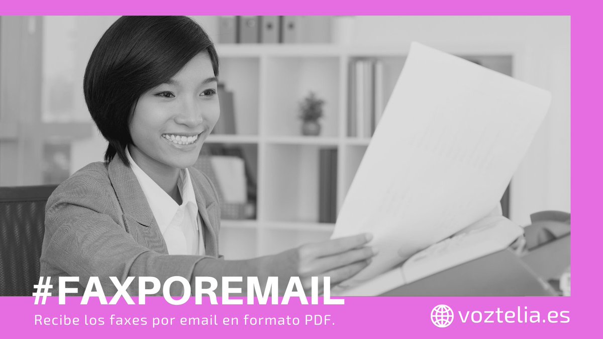 voztelia's tweet photo. 📩📩📩 Recibe los faxes en tu correo electrónico en formato PDF:  https://t.co/PATBO2A7oH

✔ Ahorro en la línea, papel, tinta.
✔ Fácil de usar desde cualquier lugar.

¡Contacta!
☎ 911 333640
📩 comercial@voztelia.es

#telefoníaip #vozip #telefoniaipMadrid #FAXtoEmail https://t.co/H2pVQphyJr