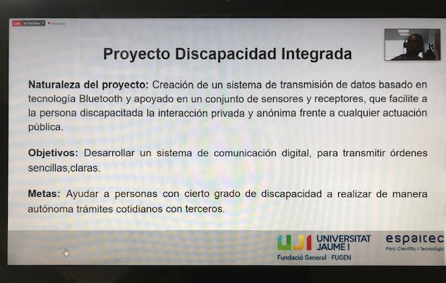 espaitec's tweet photo. 🗣️La «Presentación de Resultados de los Proyectos Innovadores de Espaitec» finaliza con la exposición del proyecto:
➡️UJI.>LAB, por el técnico del proyecto Francisco Martínez.
#SomUJI #SomEstudiantat #ProyectosEspaitec #UJILAB #FabLab #HubasaService #LosParquesAportan https://t.co/4biCtZWp9J