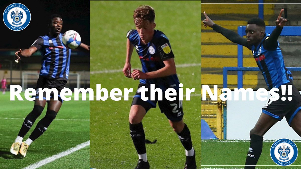 These 3 players are not the first and won’t be the last that come through this fantastic  @RochdaleAcademy Our academy makes me so proud and is one of the many great things about this clubRemember their Names!Kwadwo BaahEthan Brierley Fabio Tavares