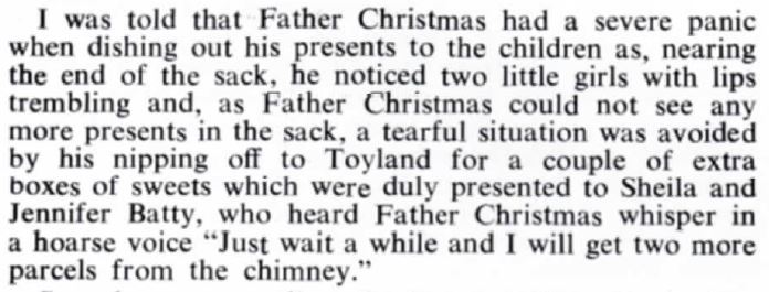 Christmas #Presents crisis averted in 1954 at the Head Wrightson Machine Company Staff Welfare and Benevolent Fund party. #ArchiveAdventCalendar