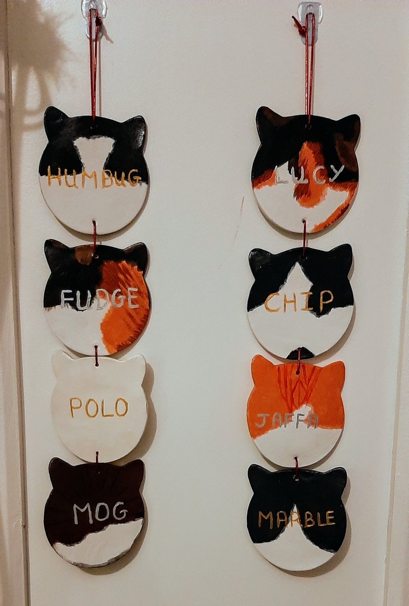 MellysHandmade's tweet image. Finished cat decorations 😺 I had help with taking the pictures! These don't have to be just for Christmas they'd make a purrfect gift all year round 💖
These take approximately 5 days to make all I need is a face on picture of your furry friend Please DM for more #craftbizparty