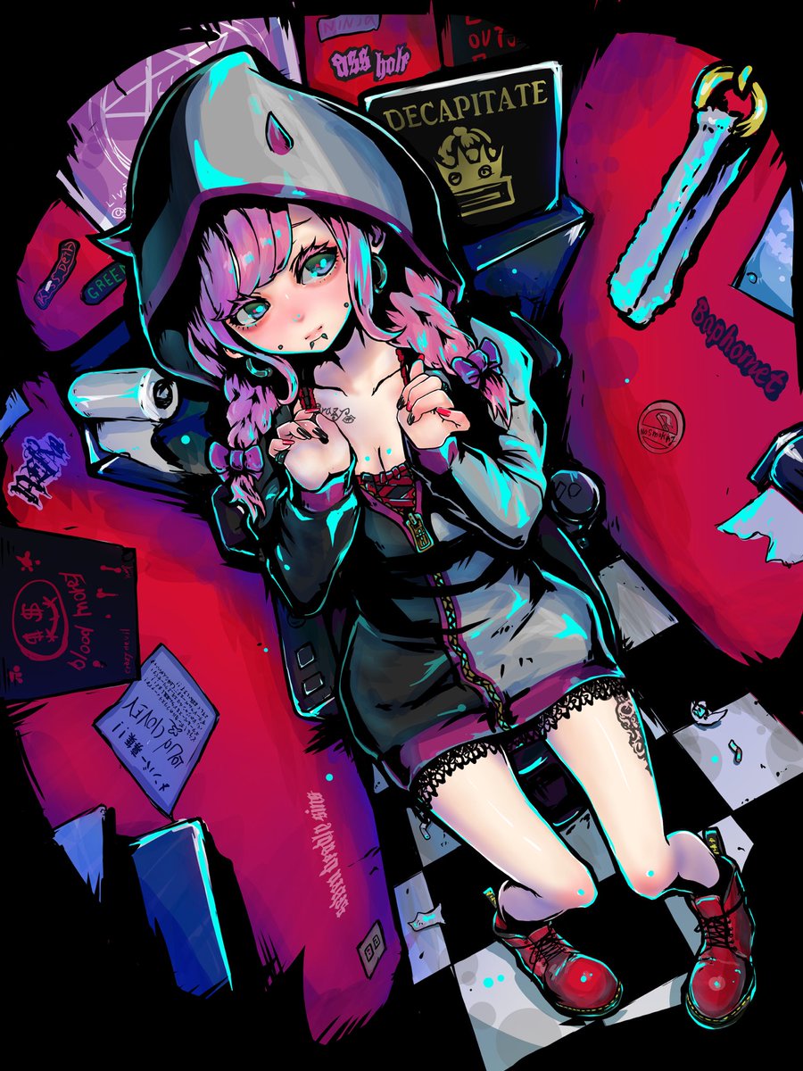 ド直球に言いますがフォローしてください ピアスタトゥーたくさんの可愛い女の子 Neroのイラスト ド直球に言いますがフォローしてください ピアスタトゥーたくさんの可愛い女の子 Neroのイラスト