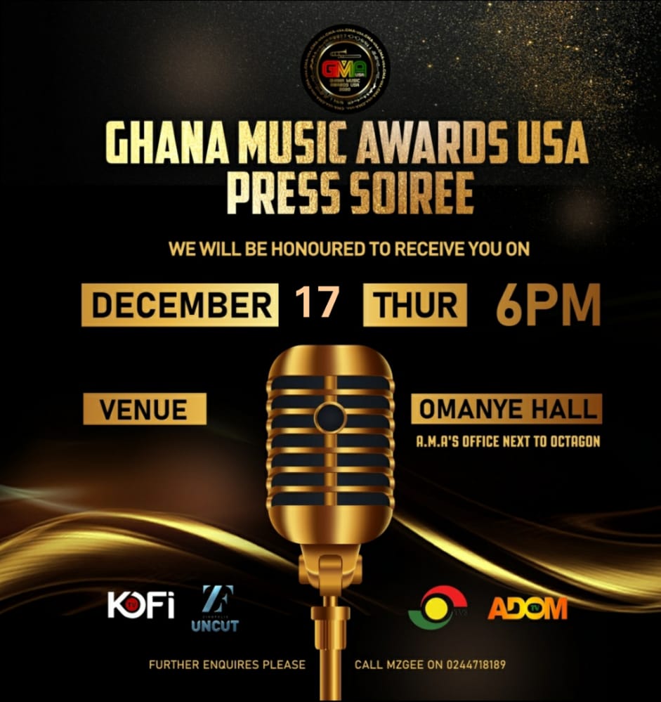 thegemmedia's tweet photo. Ghana Music Awards USA Press Soiree happening today at 6pm. Please be there!!! cc @JoanaGyanCudjoe @iammzgee @papabillsGh @kecheglobal @tv3_ghana @Adomonline @adomtv2 https://t.co/tvzQuXxZvF