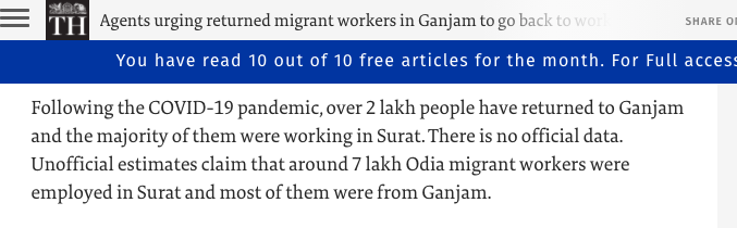 An estimated 2 - 7 lakh migrants came back from Surat to Ganjam since the trains started. If one imagines that the trains were virus hotspots, one could imagine the number of infections passed on by these people. The pic here tells a different story.