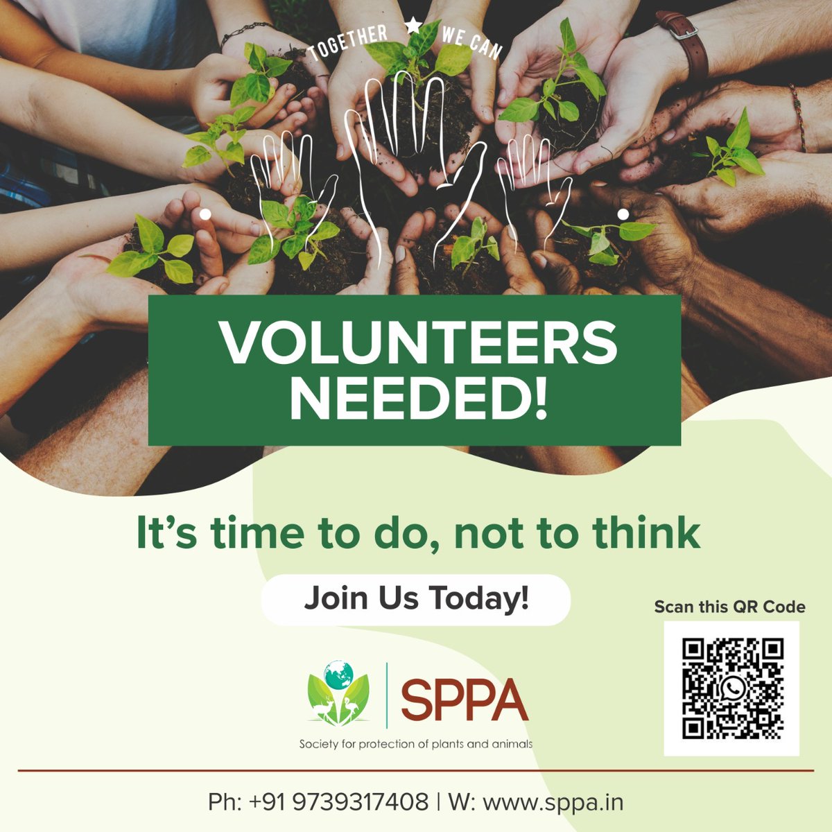 sppaind's tweet photo. Planet supporting efforts are the need of the hour.💚🌍
Want to become a volunteer at SPPA?

Just scan that "QR code" right away.
Or click on this link: https://t.co/NLniH228pM

Let us join  hands for a better future
#volunteers #SaveOurFuture #environnement https://t.co/cC2xkHG1AR