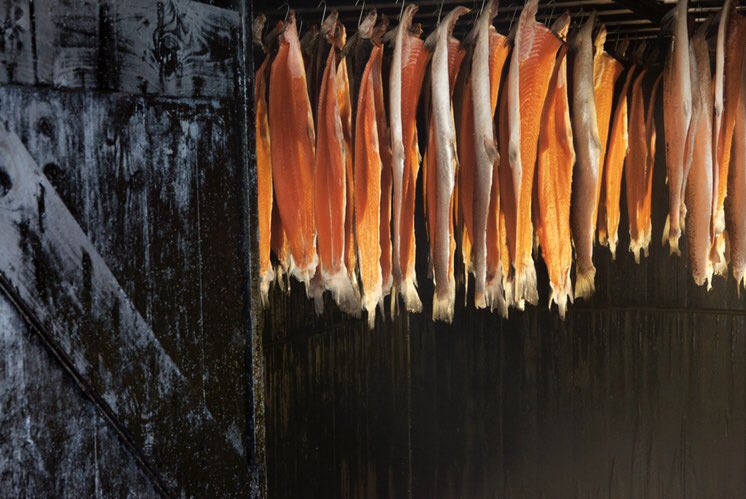 We make our smoked salmon with Irish fish, because it’s better as well as being local. Our hanging process can only handle the finest quality - firm lean fish that can hang... it also improves the fish immeasurably.
