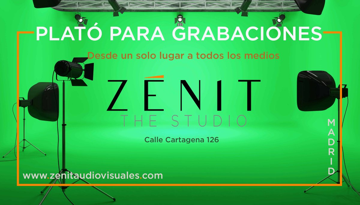 EspacioZ's tweet photo. Zenit ofrece un amplio espacio donde poder llevar a cabo tus grabaciones y emisiones con los equipos técnicos más punteros en Calle Cartagena, 126 Madrid. Solicita más información en info@zenitaudio.es
.
#EstudioZenit #EspacioZenit #ZenitEventExperts #ZenitAudiovisuales https://t.co/ymOG0xQb3I