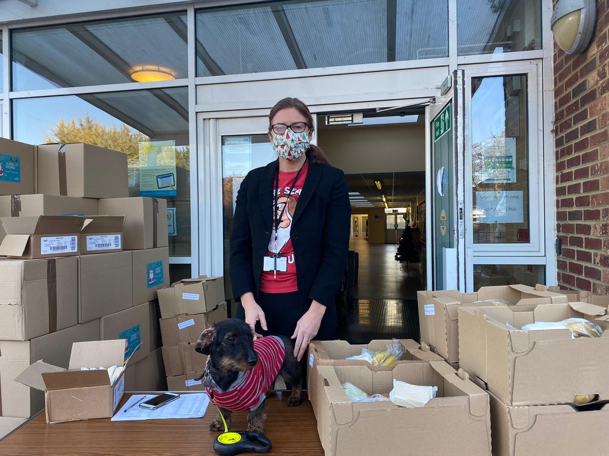 Today we are handing out the Winter Hampers. If you are entitled to Income Based Free School Meals, you can come and collect one of these from the canopy doors.