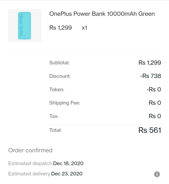 TakmanTechnical's tweet image. Proof :- ₹ 561/- ...
GRAB IT FAST 😉
#OnePlus7THAnniversary #OneplusPowerbank #OnePlus #oneplus9