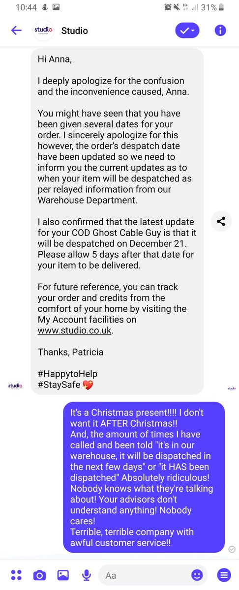 AnnaMc85's tweet photo. @studio_co_uk ABSOLUTE SHAMBLES!! https://t.co/CPOiXvaFxL
