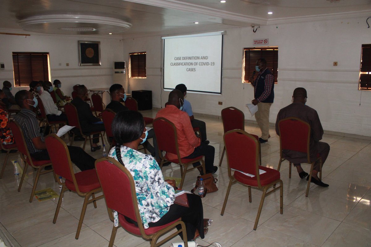 glorybayelsa's tweet photo. WHO SC addressing the HCWs during the training of Medical personnel on Case management of COVID-19 cases and IPC care https://t.co/ANRuXFKAkv