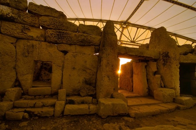 5/102Dating from the same period are the limestone megaliths of Ħaġar Qim and Mnajdra, both said to have once hosted ritualistic sacrifices as part of the same fertility cult worship as found in the Ġgantija complex. Malta has some of the oldest temple complexes in Europe.