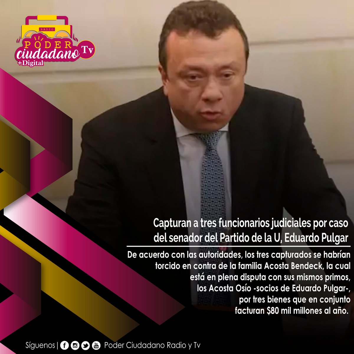 A través de un ofrecimiento de $200 millones, el senador del partido de la U habría intentado corromper al juez Andrés Fernando Rodríguez, todo para favorecer a su aliado Luis Fernando Acosta.
