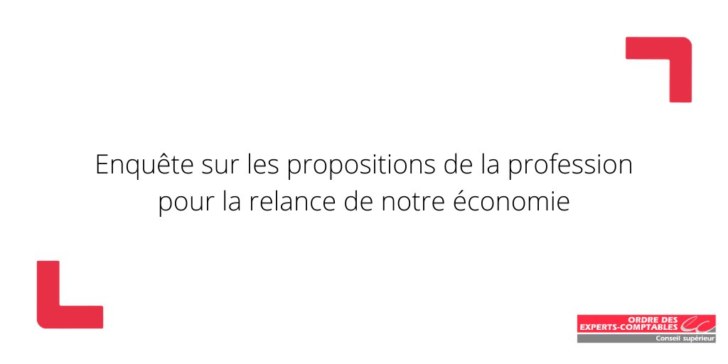 📢 #ExpertsComptables, participez à l'enquête sur les propositions de la profession pour la #relance et contribuez à la repositionner au cœur de l’économie 👉 bit.ly/34ndYnx 📝

#VotreAvisCompte