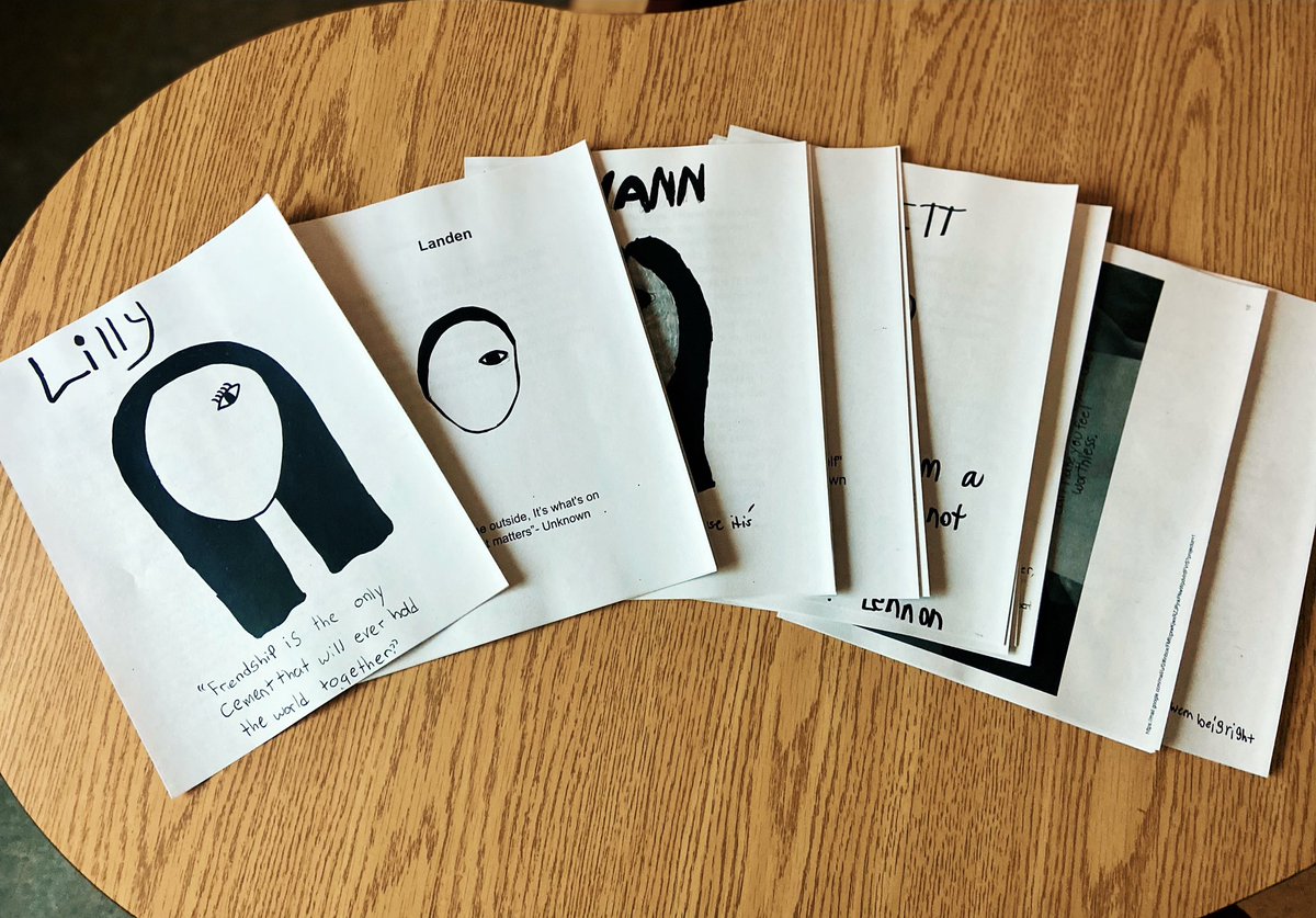 NykolaKillam's tweet photo. Finished our final projects for our Wonder Social Studies unit! Everyone wrote their own chapter for Wonder (@RJPalacio), and thought about how they would react to different situations in the book. #ChooseKind #Acceptingdifferences @NQspartans @SSRCE_NS https://t.co/FT4yk7MSst