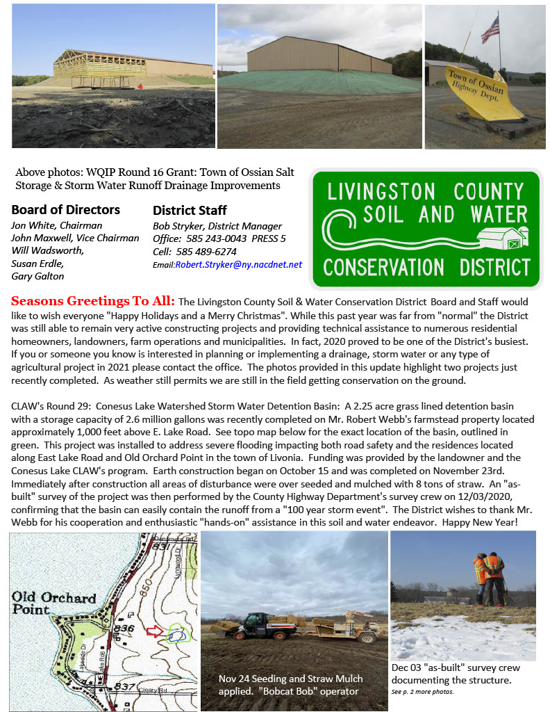 LivingstonCoNY's tweet photo. Seasons greetings from everyone at the Livingston County Soil and Water Conservation District! Check out their latest newsletter below. https://t.co/6awcyIFW1Z