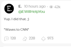 65. Looks as though E has been having fun with CNN...