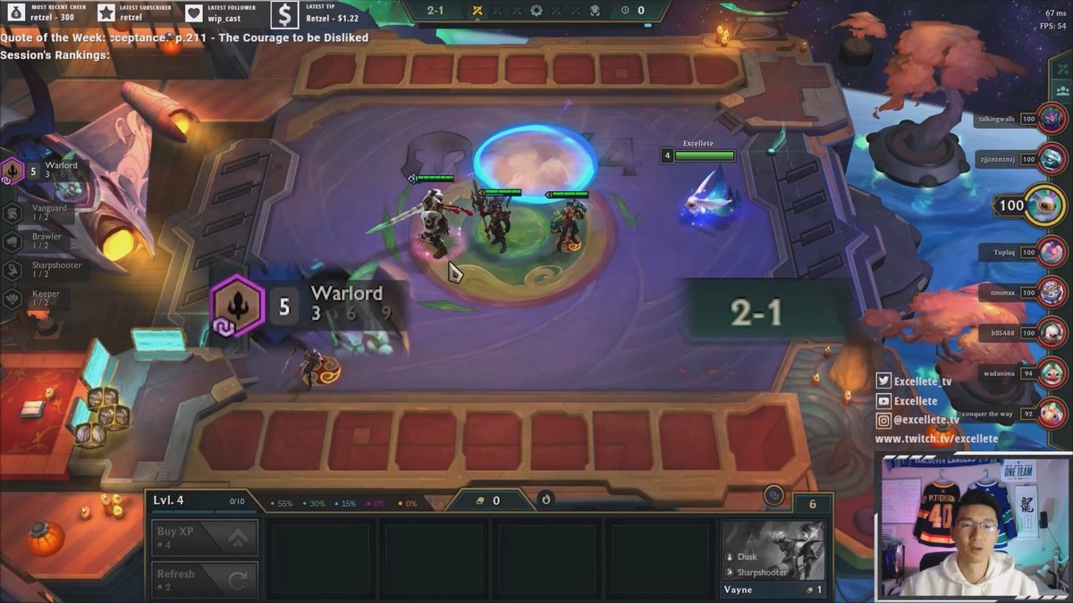 Excellete_tv's tweet photo. First ever 100 hp perfect win! 5 warlords at 2-1, 6 warlords at 2-7! Thanks for the lucky run @Mortdog !
https://t.co/C9s1ifSOKI
#teamfighttactics #tft #perfectwin #warlords https://t.co/hdJcwXhf2q