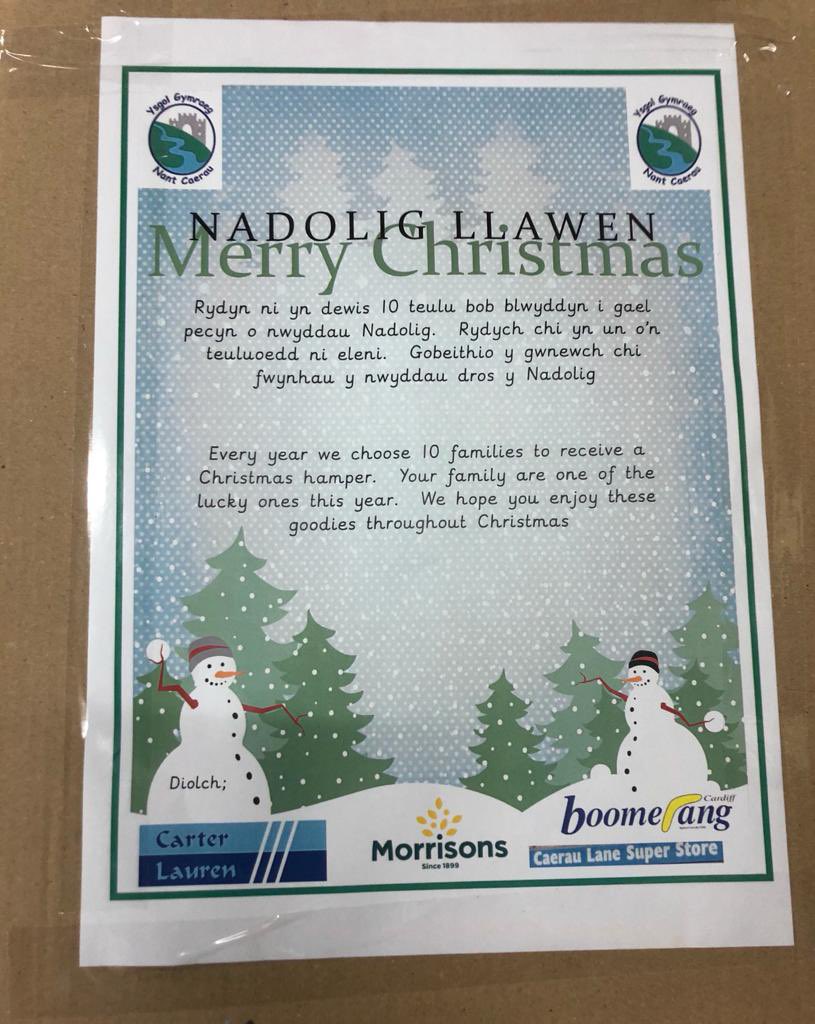 Day 8 of our 12 days of community kindness!

We helped Ysgol Nant Caerau make up hampers for certain families who may need some extra Christmas cheer this year!
Thankyou to everyone else who helped them achieve this and their hard work this year 💕