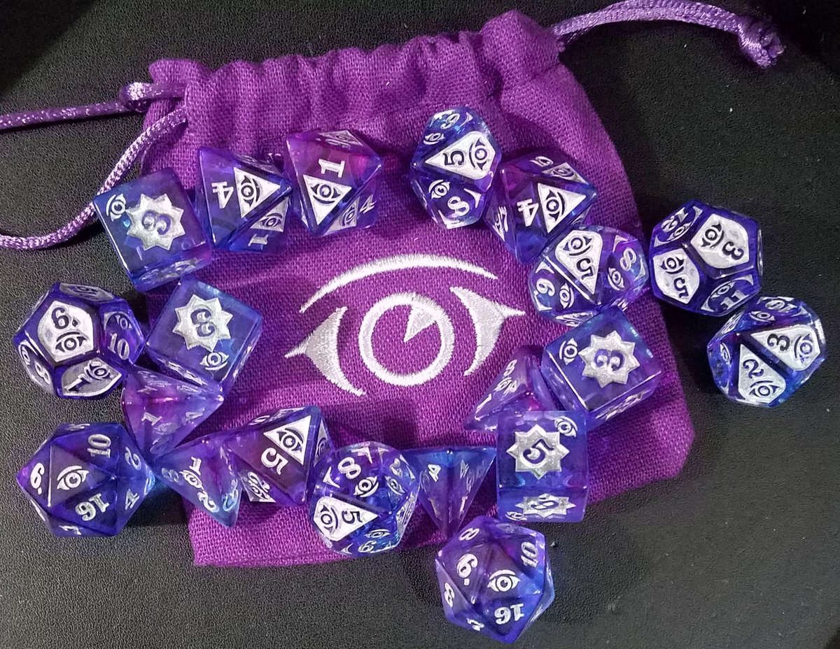 SunDnDay's tweet photo. Psychic Damage Dice from @gyld_official.
#DnD #5e #DungeonsAndDragons #DnD5e #RPG #Dice #DicePorn #DiceAddict #DiceHoard #ILoveDice #YearOfTheCrit #DamageDice #Kickstarter https://t.co/kECU7osK9z