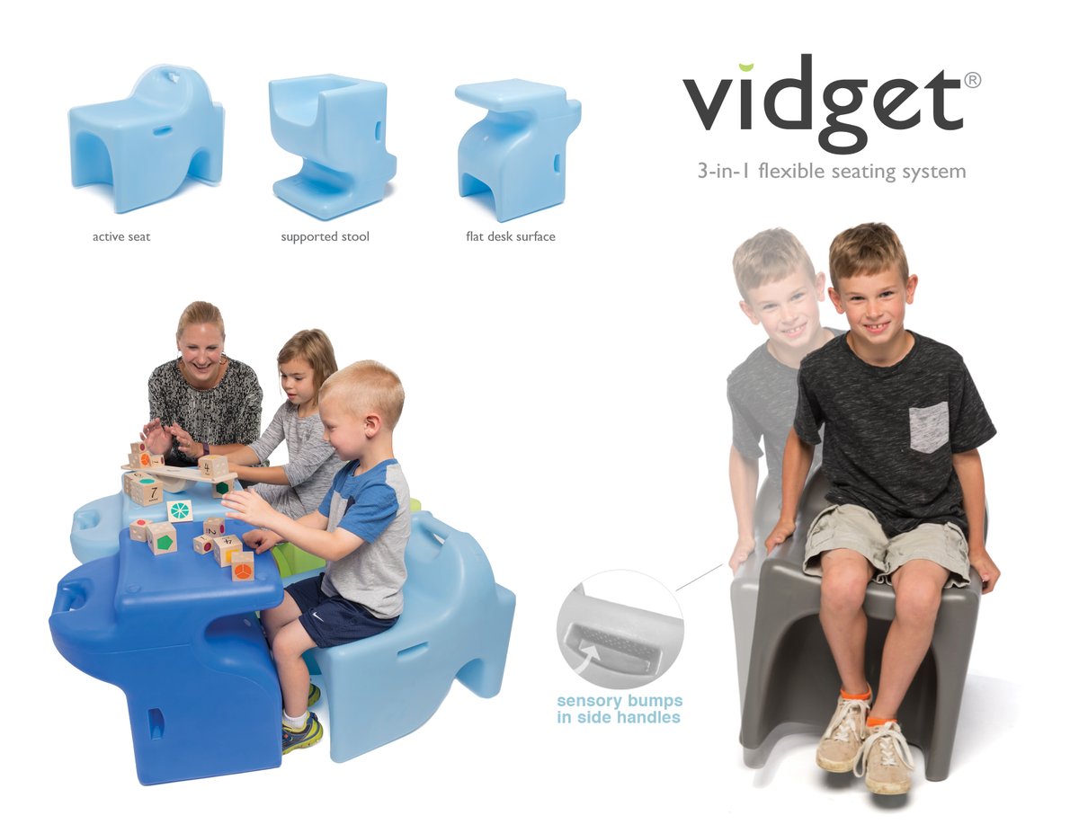 ViggiKids's tweet photo. Get Rockin' with 35% off all Vidget Flexible Seating sizes &amp; colors! Vidget is 3-in-1 - use as a fidget seat, stool or desk! Help kids get their wiggles out and improve attention at school or home. #flexibleseating @viggikids https://t.co/0tLgsMKtrT https://t.co/ielxTeZzAp