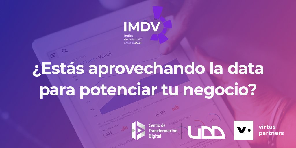 ctdudd's tweet photo. Contar con más y mejores datos, además de plataformas que nos ayuden a procesarlos, interpretarlos y visualizarlos  nos pemite tomar mejores decisiones y  medir su impacto.

Participa en la edición 2021 del Índice de Madurez Digital Virtus en https://t.co/UQdYrnMHgY https://t.co/R3GrAEwayI