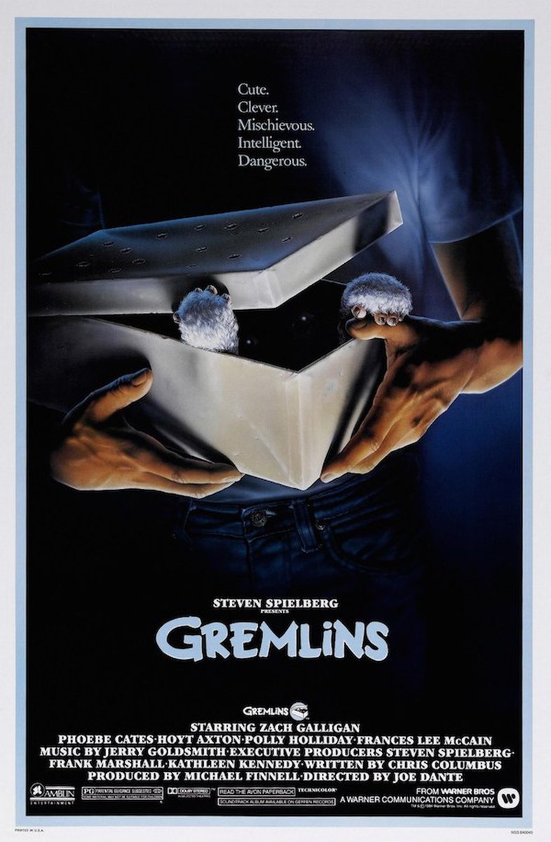 HorrorSeen's tweet photo. #24DaysofChristmasHorror
#Day17 
Gremlins (1984)

A boy inadvertently breaks three important rules concerning his new pet and unleashes a horde of malevolently mischievous monsters on a small town. https://t.co/zhe7gRJGux