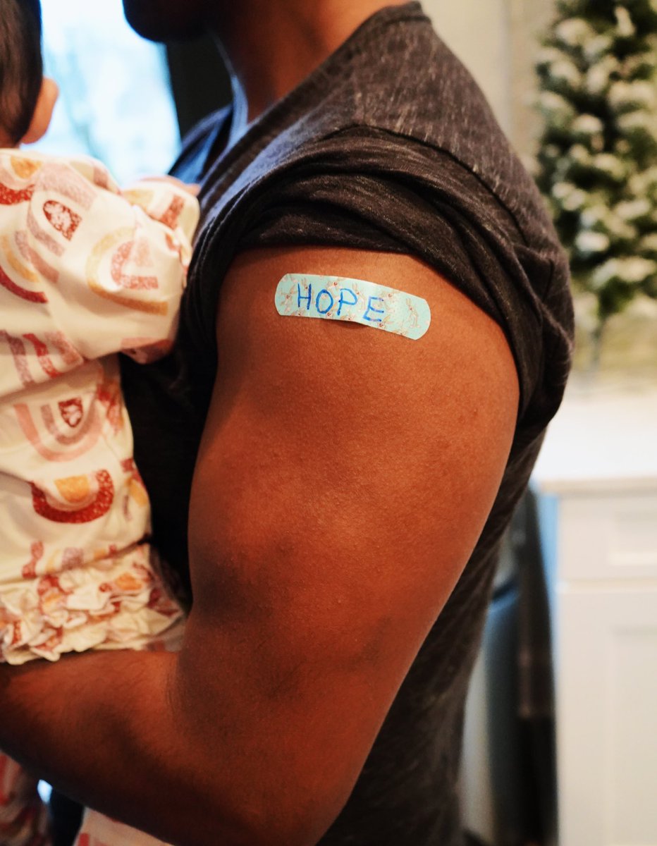 The  #COVID19 vaccines are safe + effective. Frontline providers are lining up to receive their vaccines because we know this to be true, as the data supports it. It’s a glimmer of HOPE and a miraculous feat of scientific achievement that we got here. Debating the shots? A /