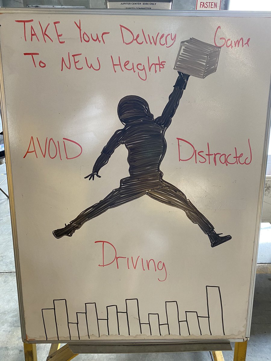 Be like Mike! Mike is a pro.... he doesn’t drive distracted. Don’t look at your phone or  Diad, and don’t eat or drink while driving. Professional drivers just drive! #putitdownbrown #jupitersafety #peak2020