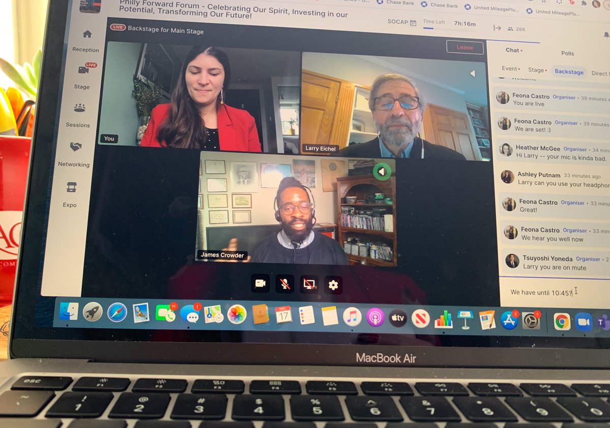 AshleyAPutnam's tweet photo. Kicking off #PhillyForwardForum today with colleagues @Larry_Eichel and @crowderjames1 talking changing our narrative on Philadelphia and investing in Philly’s neighborhoods, talents and small business.
We need intentionality around racial equity to #BuildBackBetter https://t.co/oVh11cTCGi