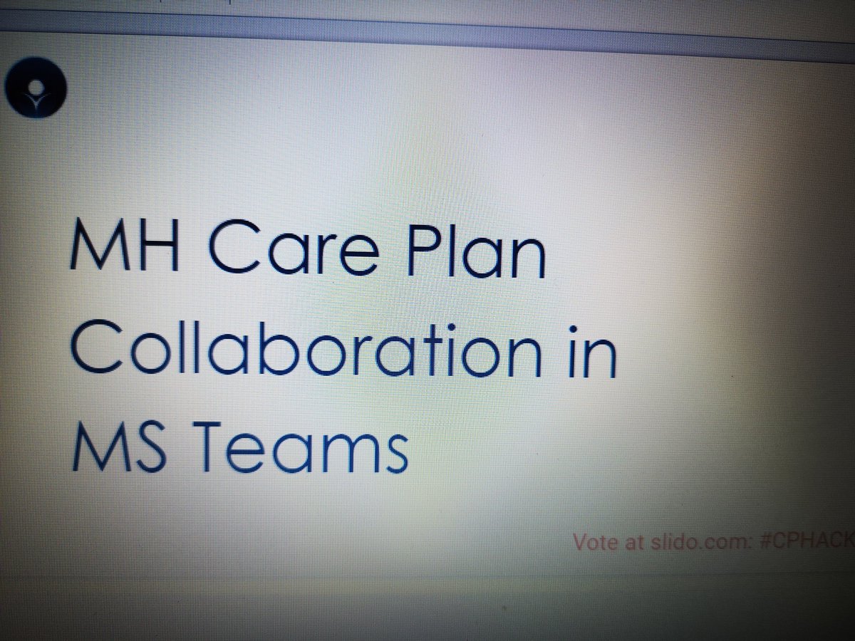 INTEROPenAPI's tweet photo. Next up from the teams at our Care Plans Hackathon #FHIRHack2020 we've got @SolidsoftReply who've developed a @Microsoft Teams application that allows patient lookup for #mentalhealth patients

#CPHack https://t.co/8pb4hdO4rW