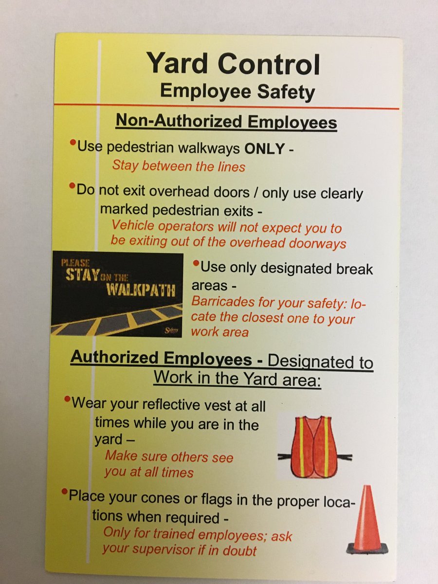 Cairo’s Guard Gate included Yard Control safety to ensure our employees know their responsibility as pedestrians and drivers throughout the yard. Thank you team for helping to keep our employees safe! #safetyfirst #safetyhighalert