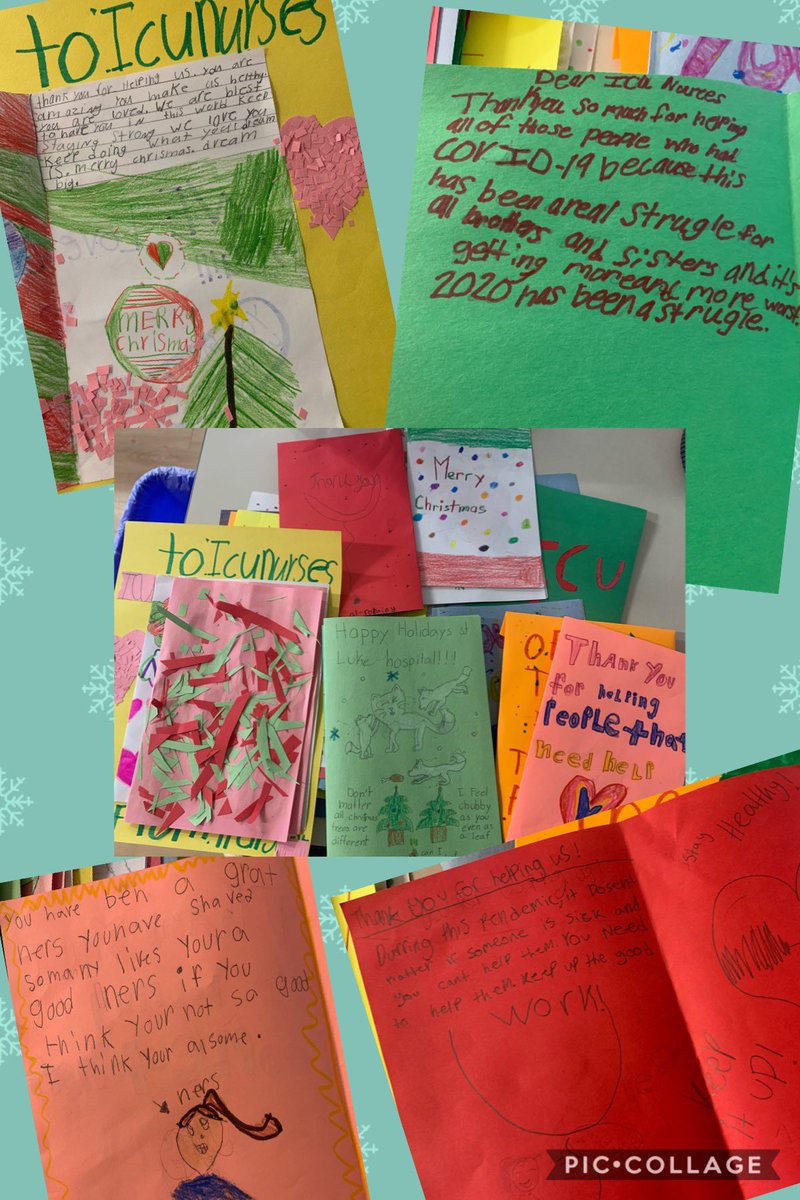 MmackaymathTx's tweet photo. Sending cards of gratitude and holiday cheer to the wonderful ICU nurses at CHI St. Luke’s Hospital. #SeasonOfGiving #Our3rdgradelife #JPEPantherPride https://t.co/LRHAtSnqjZ