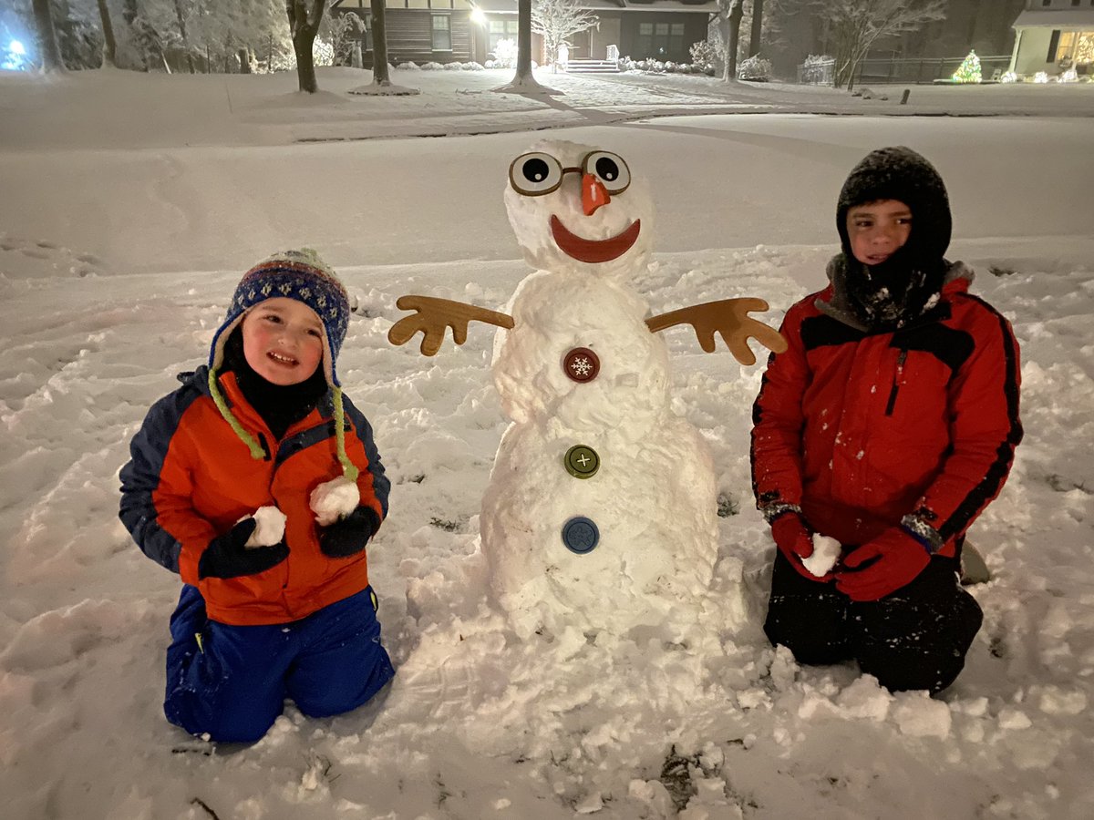 Drew wanted his teachers to know “I really did catch a snowman by the due date!” <a href="/MissMiddleton13/">Jaimie Middleton</a> <a href="/RpLaurom/">Marisa Lauro</a> @RPPrincipal #rpfamily