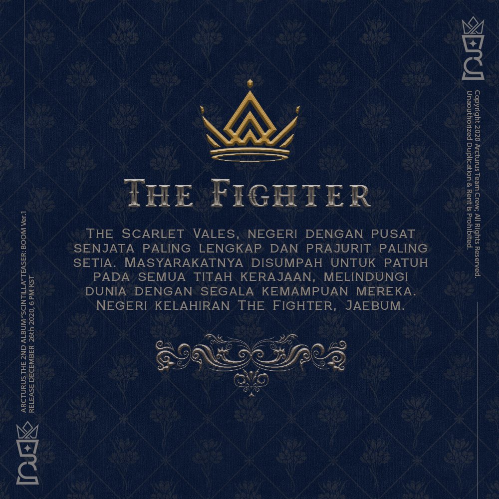 ㅤ
ㅤㅤARCTURUS The 2nd Album "SCINTILLA"
ㅤ   
ㅤㅤㅤㅤㅤㅤ 𝗧𝗛𝗘 𝗙𝗜𝗚𝗛𝗧𝗘𝗥: 𝐁𝐎𝐎𝐌
ㅤㅤㅤㅤ ㅤㅤㅤ───────── 

ㅤ      𝗜'𝗺 𝘄𝗶𝘁𝗵 𝘆𝗼𝘂, 
ㅤ      𝘂𝗻𝘁𝗶𝗹 𝘁𝗵𝗲 𝗲𝗻𝗱 𝗼𝗳 𝘁𝗵𝗲 𝗹𝗶𝗻𝗲.
ㅤ  
#ARCTURUS #BOOM #SCINTILLA #The2ndAlbum #DECEMBER #201226